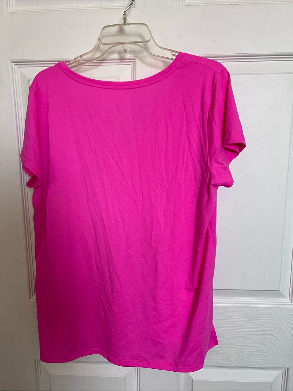 NWTO Lilly Pulitzer passion fruit pink Meredith V-Neck Short Sleeve Women's Top - Picture 3 of 4